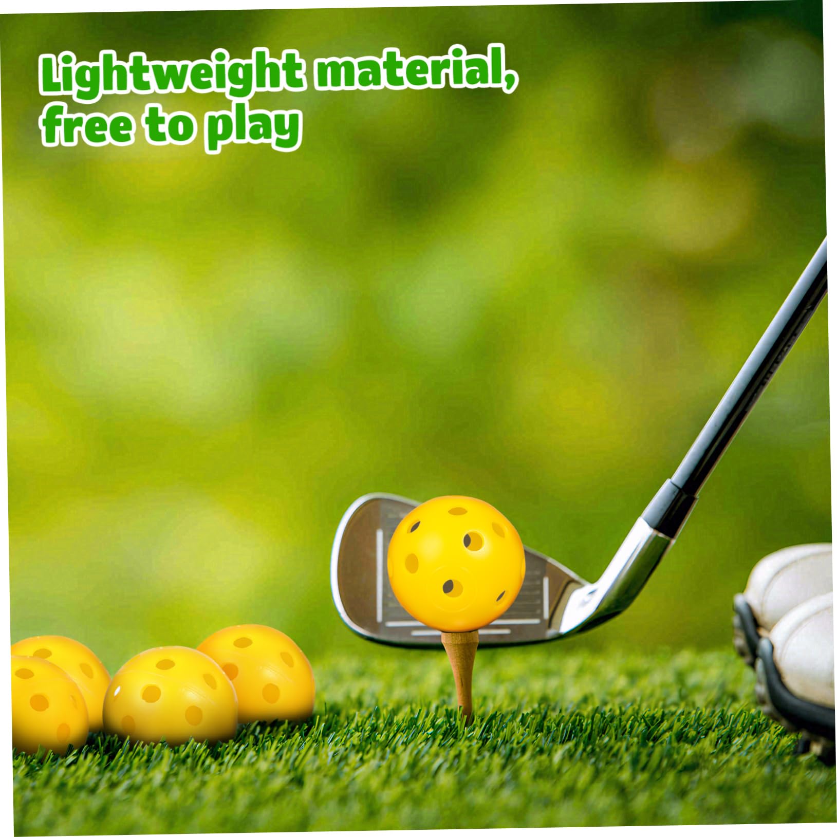 ifundom Golf Übungsbälle Leichte Kunststoffbälle Für Indoor Training Hochsichtbar Langlebig Für Swing Übungen Und Für Heimgebrauch Und Garten