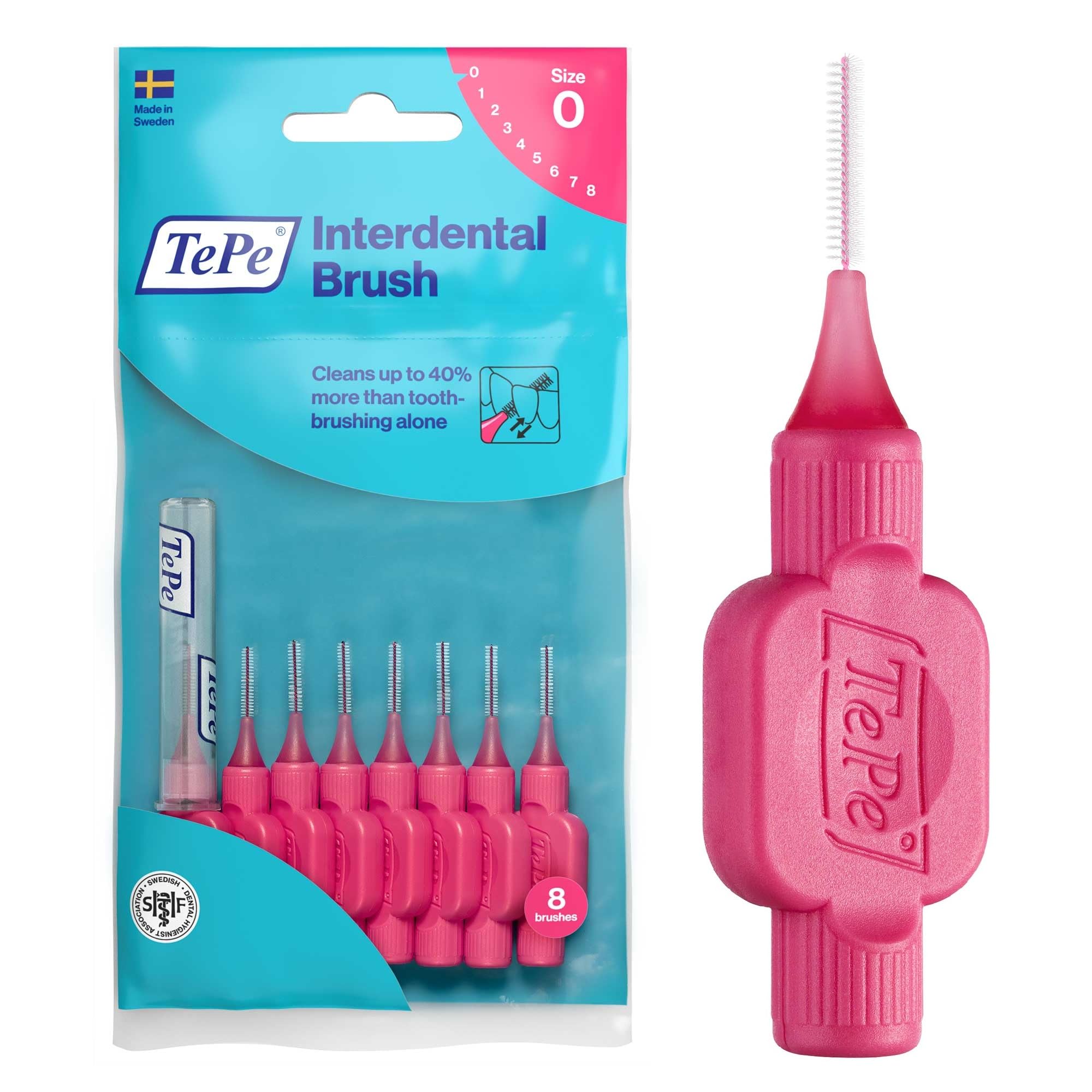 TePe Arayüz Fırçası, Orijinal, Pembe, 0.4mm/ISO 0, 8 adet