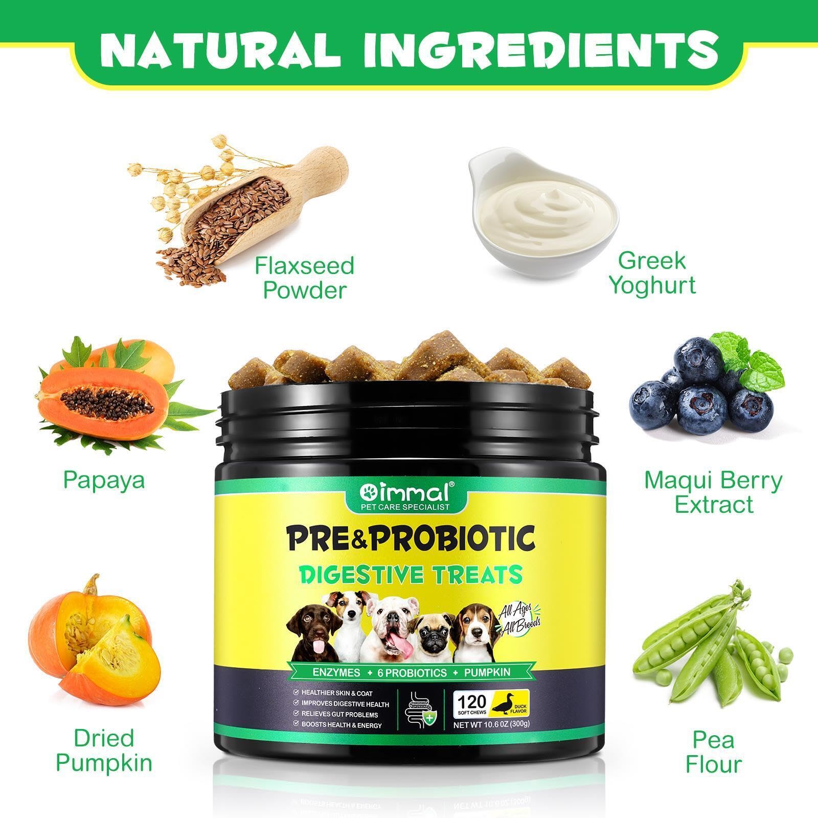 Tasty Dog Treats with Natural Ingredients - Soft Chews with Enzymes & Pumpkin - Duck Flavor - 120 Count - For All Breeds & Ages - Image 3