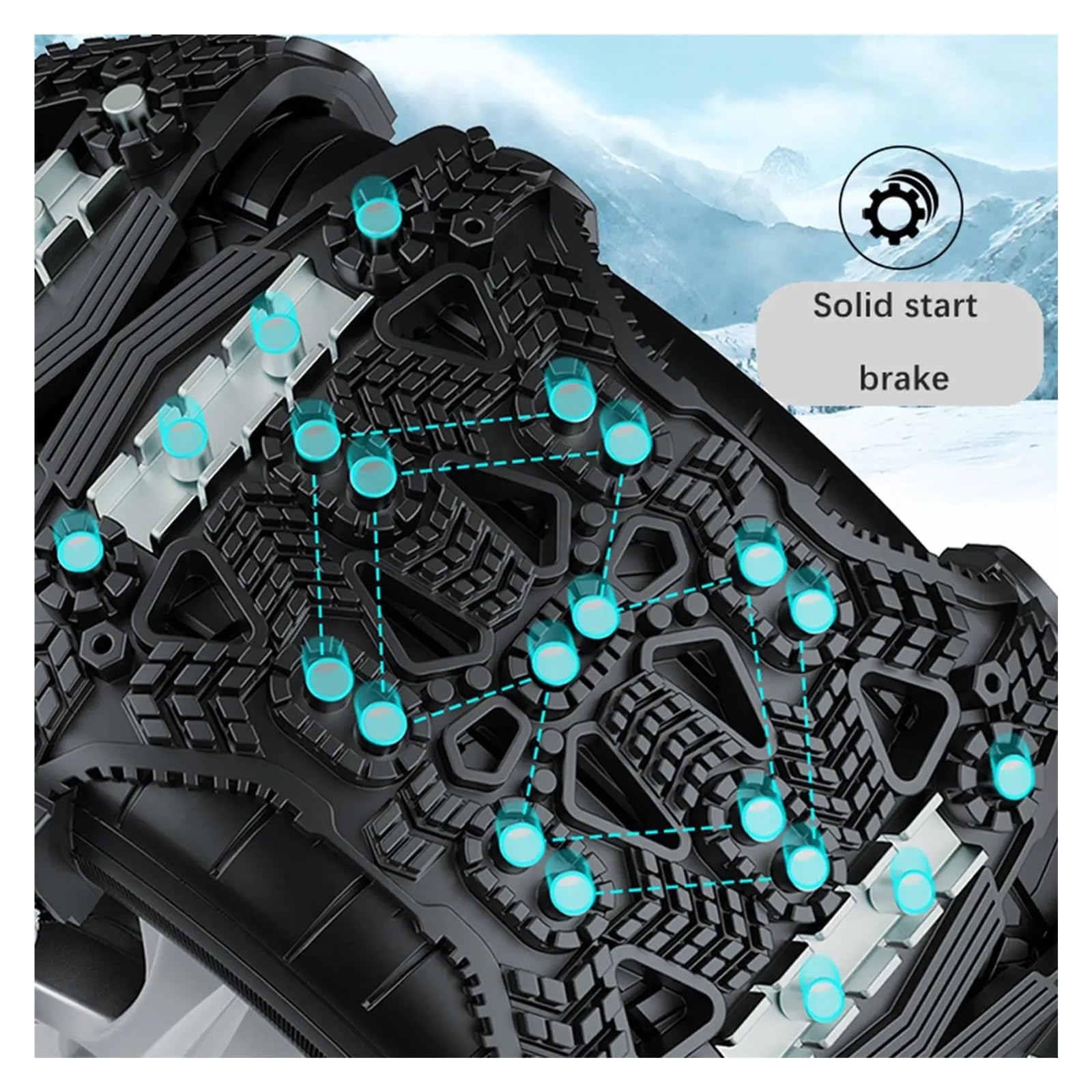 Cadenas de nieve universales for neumáticos de automóvil, cadenas de nieve for ruedas de coche, for invierno for SUV cadenas de nieve for neumáticos de coche(2pcs Yellow)