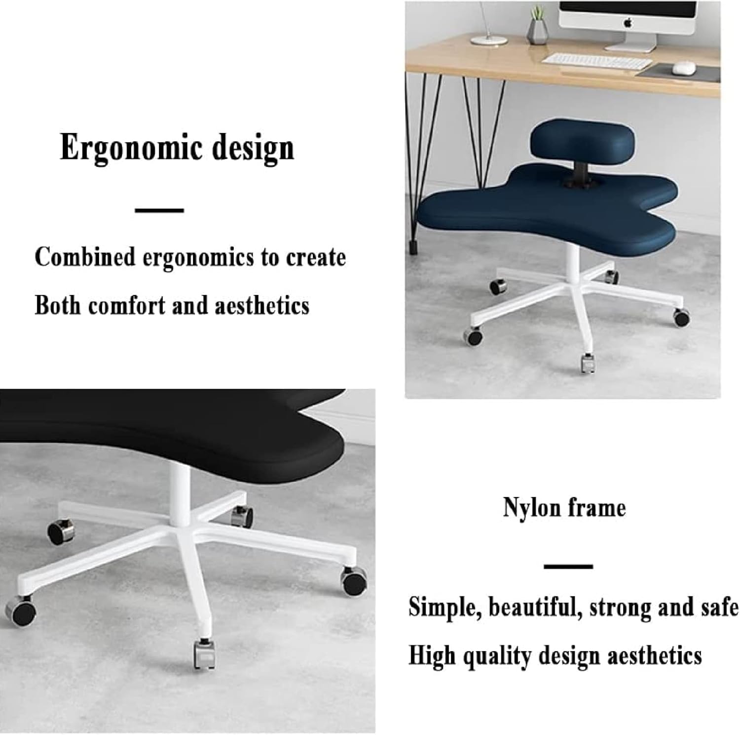 Kneeling Chair Height Adjustable Office Stool, Knee rt Chair to Relieve Back Pain & Improve, for Home & Office, Multi Colour Options