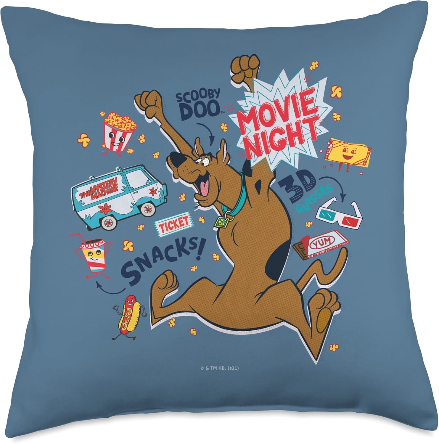 Scooby-Doo Scooby Night Excitement Throw Pillow