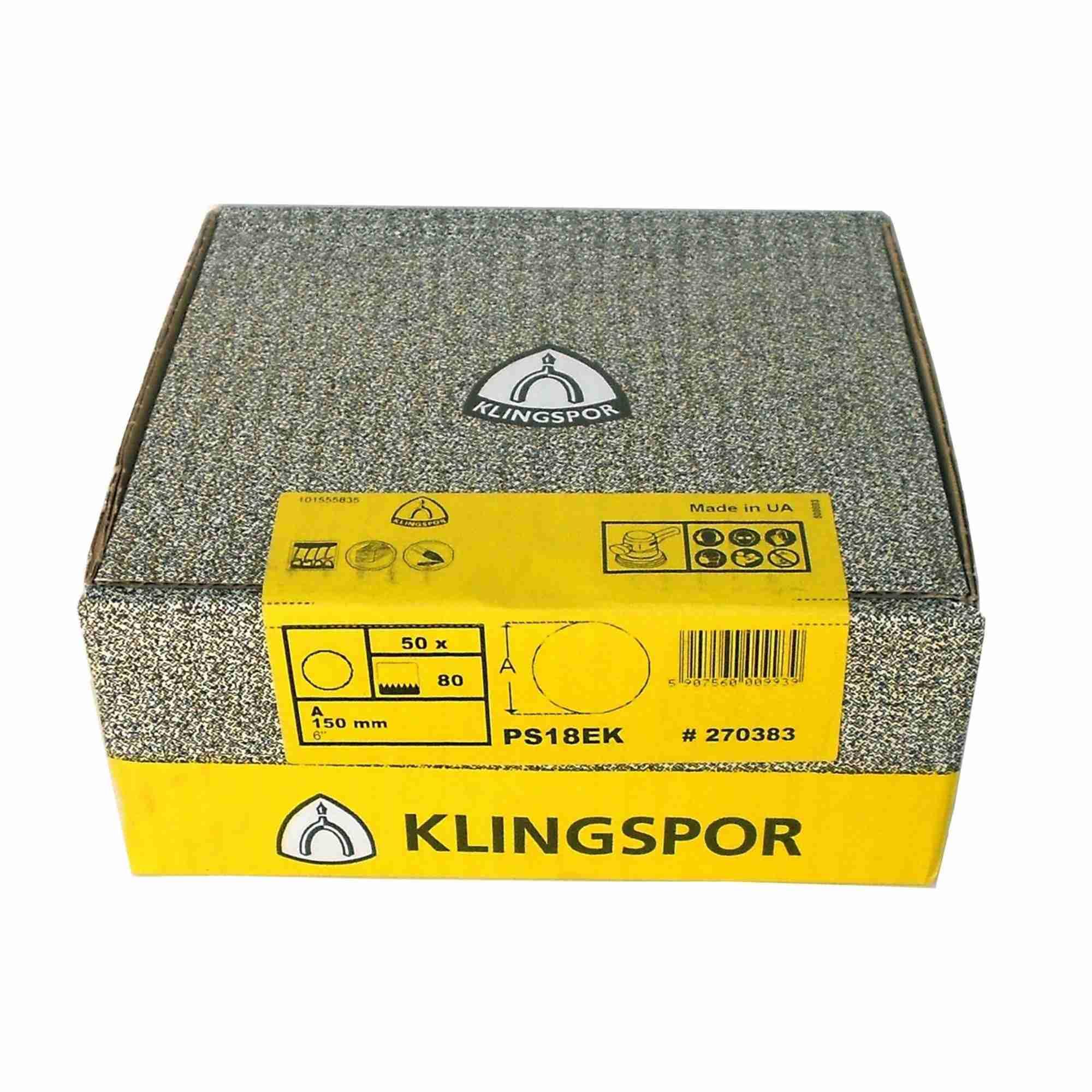 PS 18 EK Disque abrasif Ø 150 mm non perforé (GLS 0) 50 pièces Grain : au choix, 50