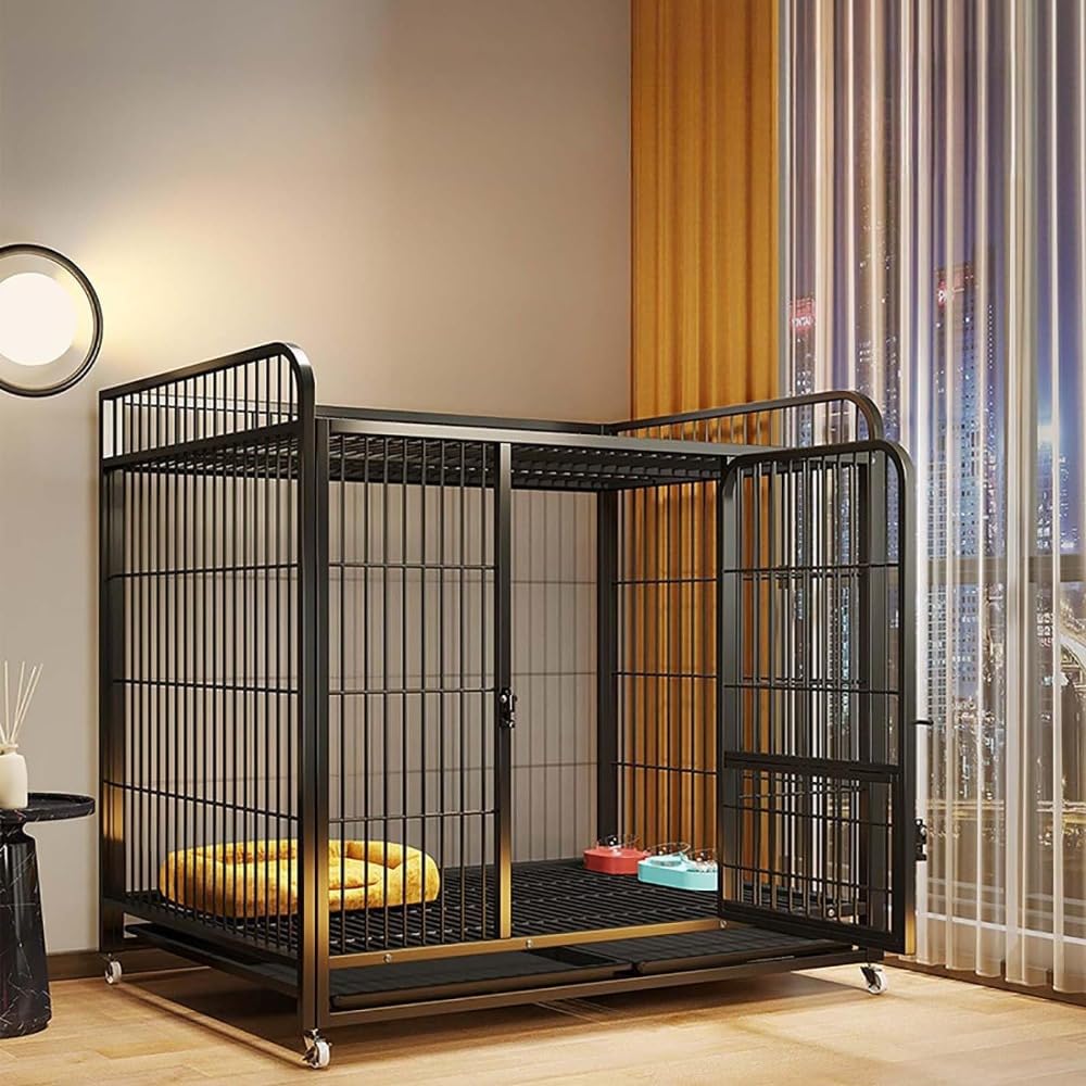 Amazon | 犬のケージ 犬 サークル ペットサークル 屋根付き