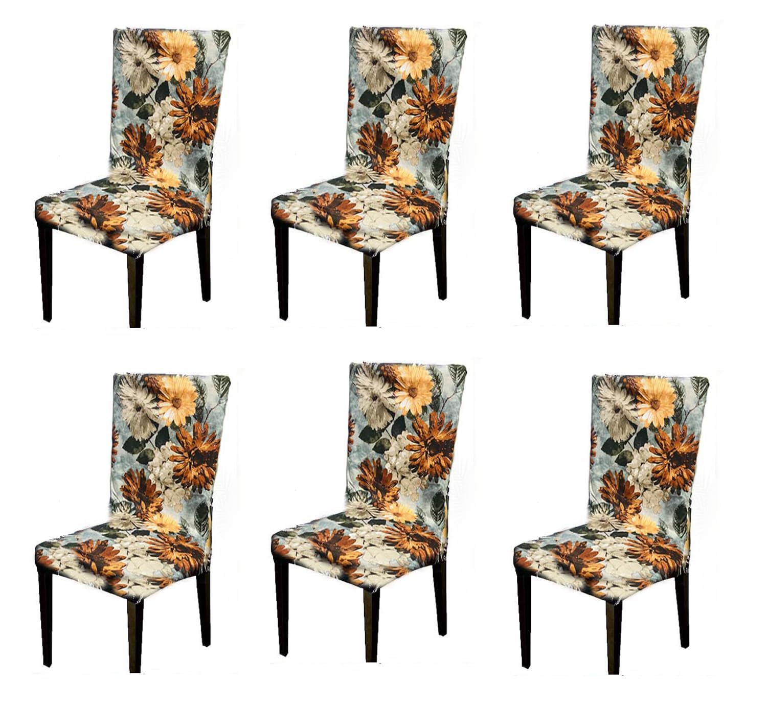Harbell Home Pack of 6 Elastic Stretchable Polyester Printed Universal Chair Cover Case Protector Removable Washable Short Dining Chair Cover, Seat Slipcovers, Sunny Garden (B0DFVMN4RS) Amazon Price History, Amazon Price Tracker