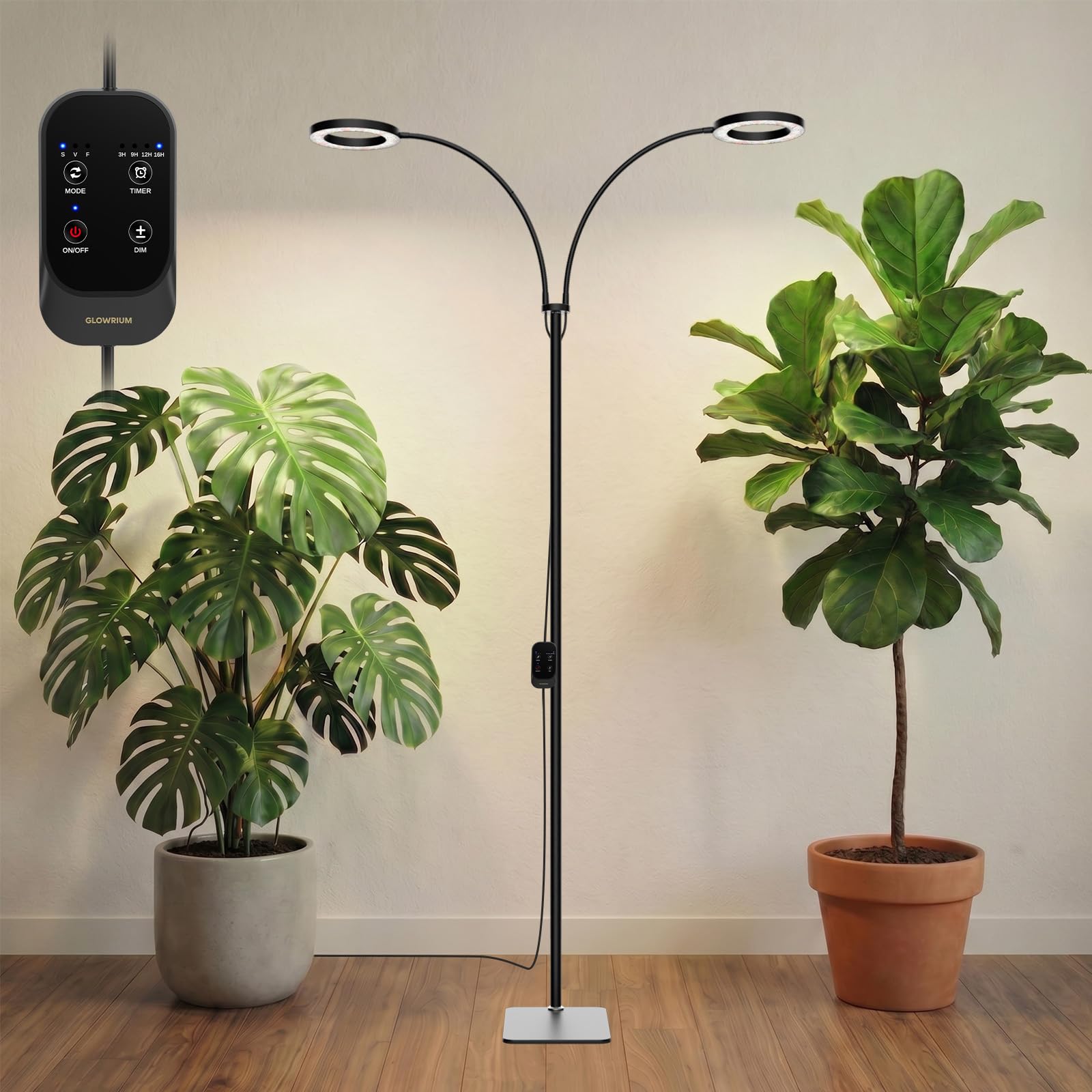 GLOWRIUM 36W Double Head Grow Light