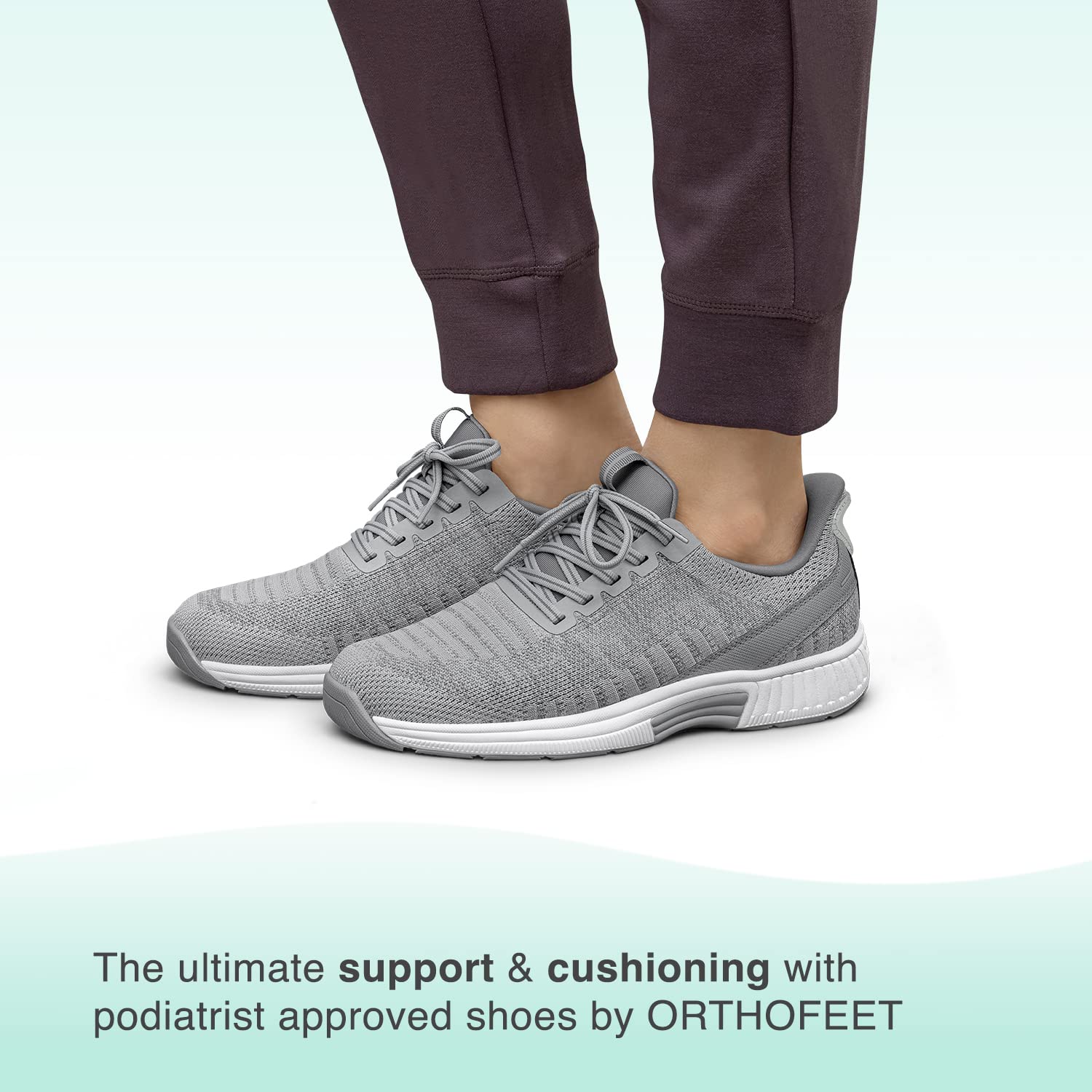 Orthofeet Hands-Free Kita - Zapatillas ortopédicas para mujer, gris, 41 EU X-Ancho