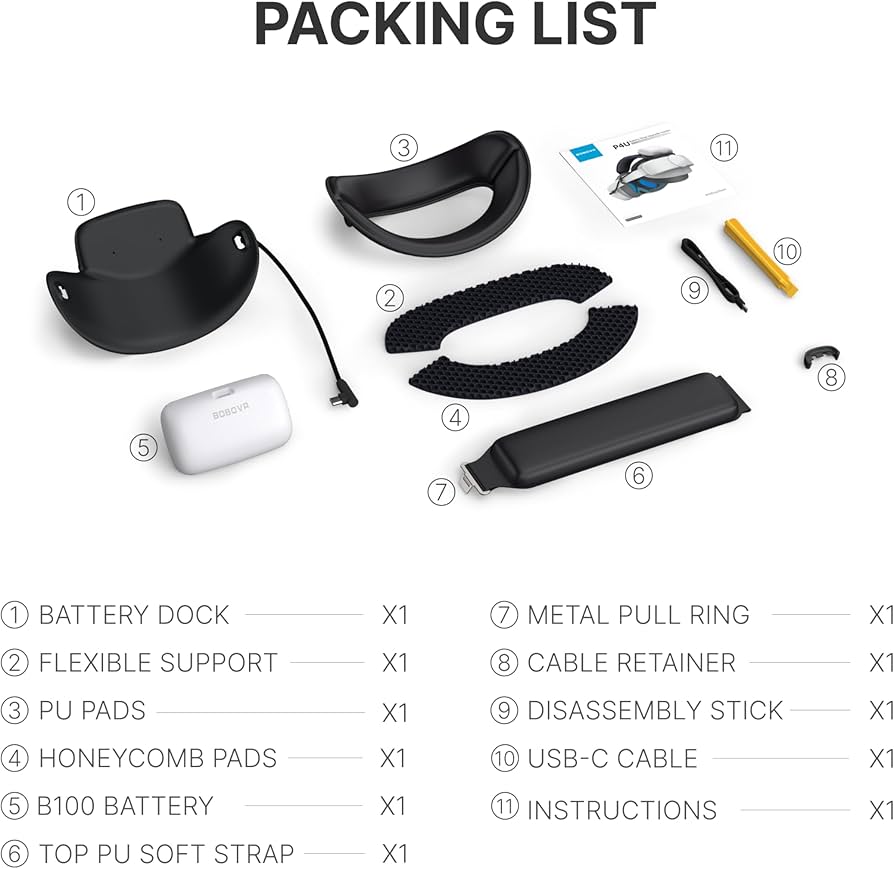 Amazon | BOBOVR P4U ヘッドバンド バッテリーアップグレード セット