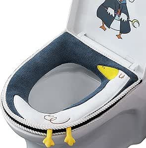 Toilettensitzbezug 2er Set - Weicher Wärmer Aus Acryl In Rosa & Beige