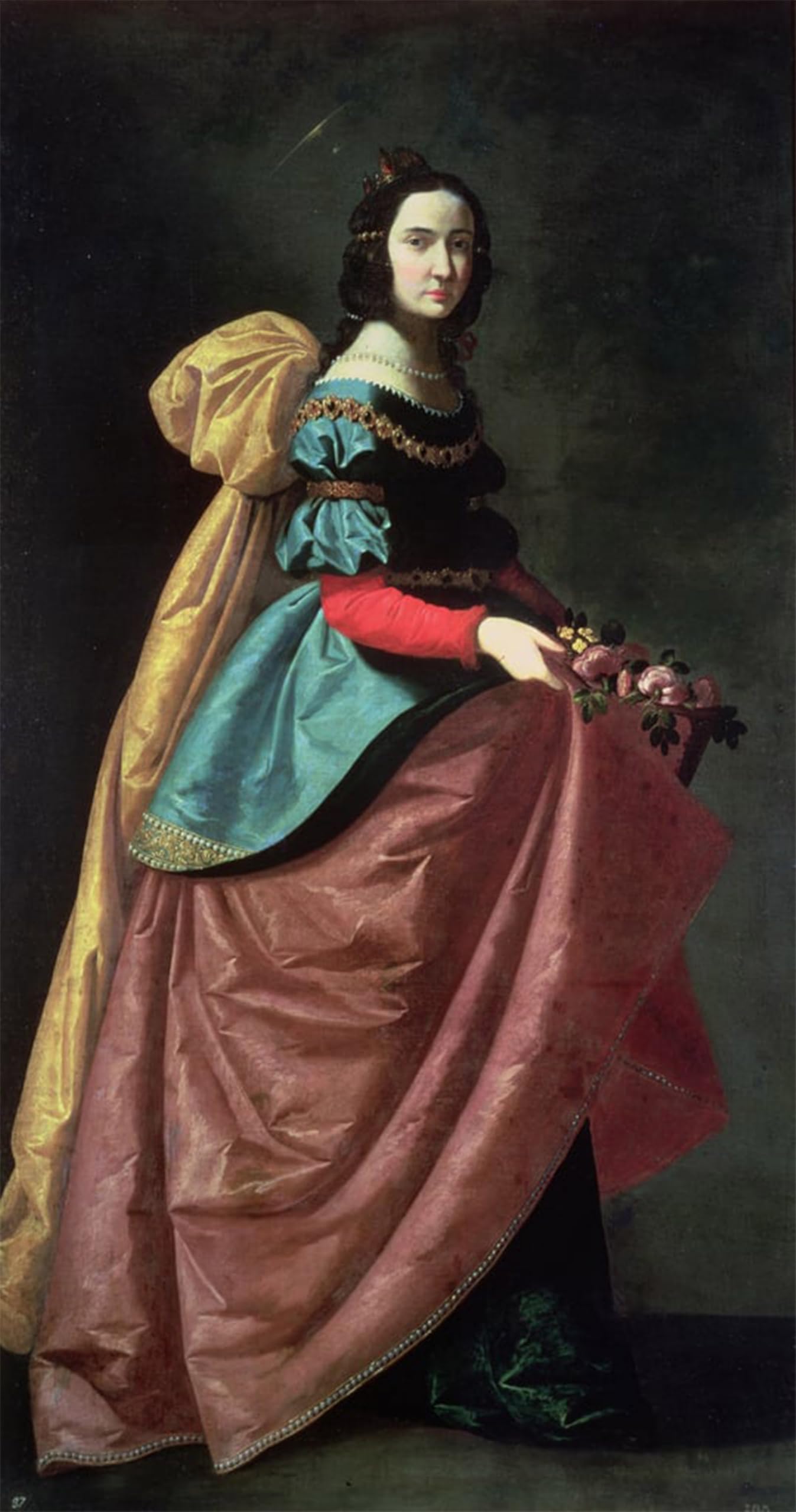 PMEFGJDPE Famous Art Picture Poster Picture St Elizabeth of Portugal by Francisco De Zurbaran Colorful Art Print for Home Decor 60x90cm