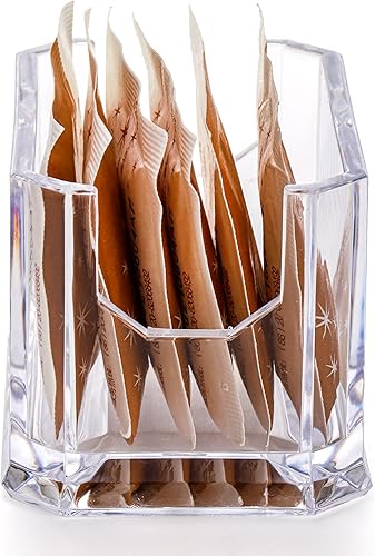 Miniatura 4 de Dicunoy Juego de 8 soportes para paquetes de azúcar organizador de azúcar transparente de plástico para barra de café contenedor de almacenamiento