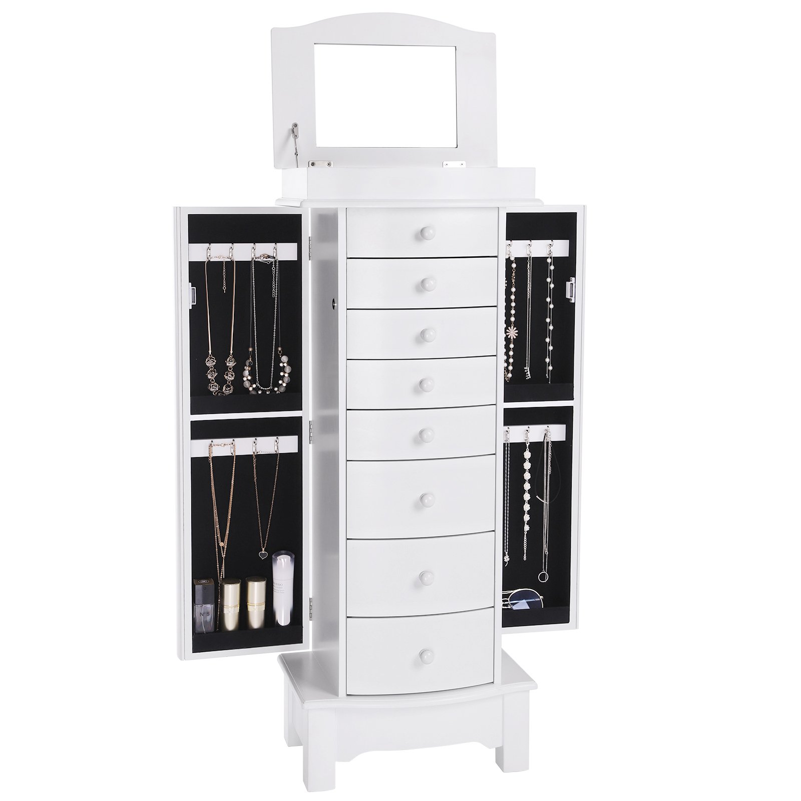 Buy SONGMICS Jewellery Armoire, Large Capacity Storage Stand Organiser