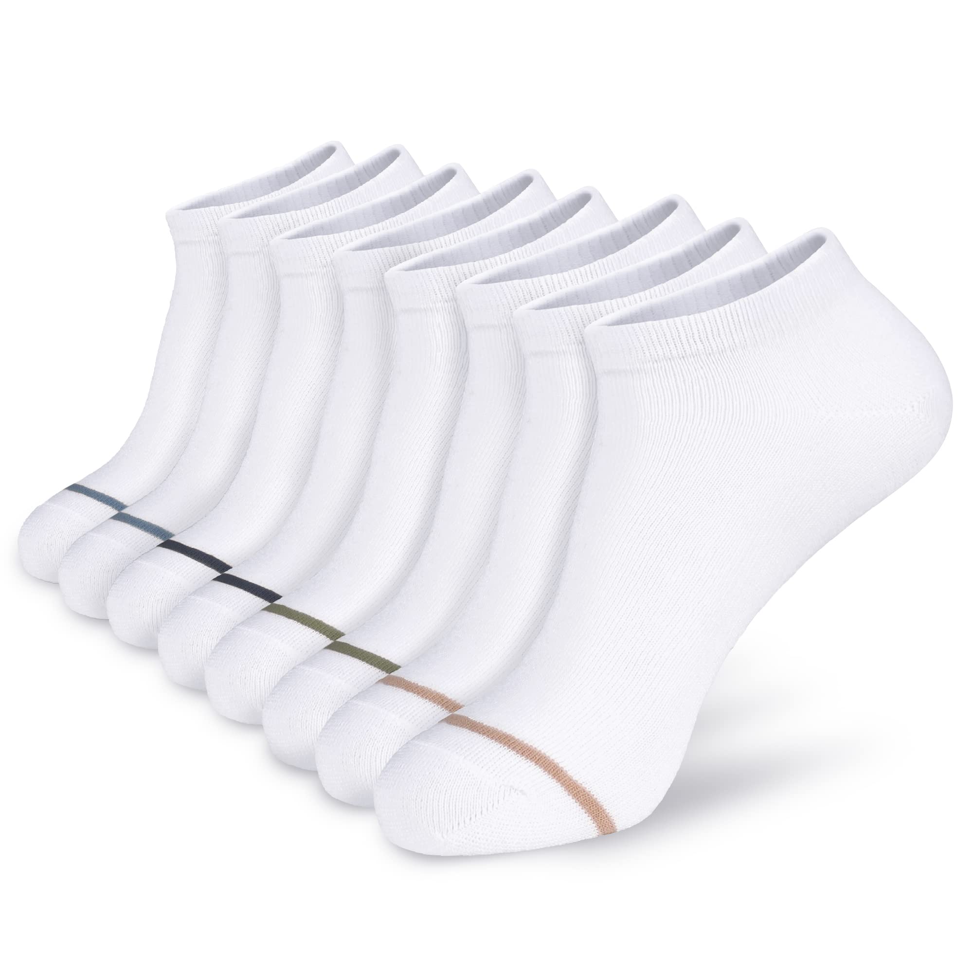 MONFOOT 10-20 Pairs Low Cut Cotton Ankle Socks Women Men Moisture-Wicking