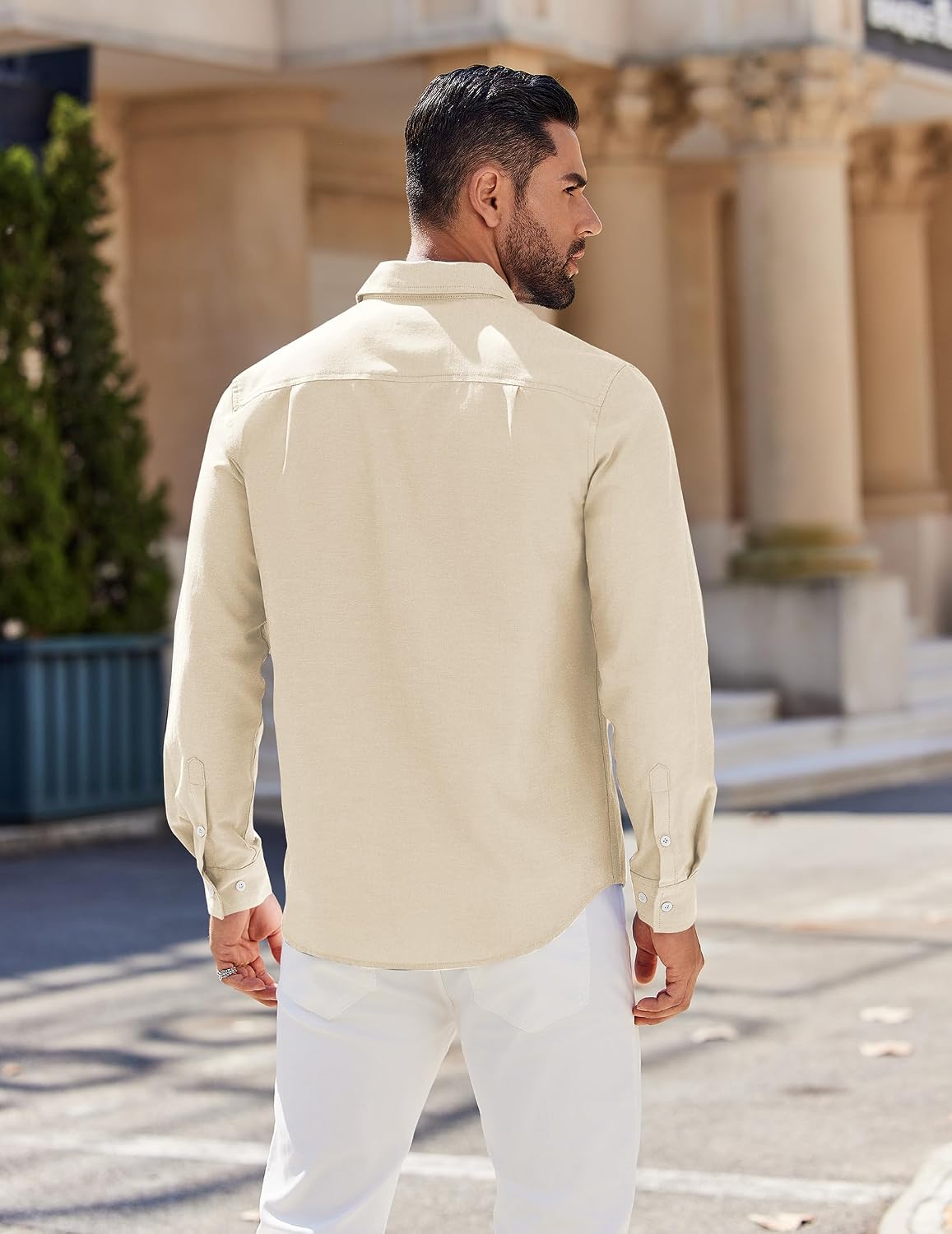 COOFANDY Mens Long Sleeve Button Down Shirt Casual Untucked Shirts for Men Oxford Dress Shirts image 4