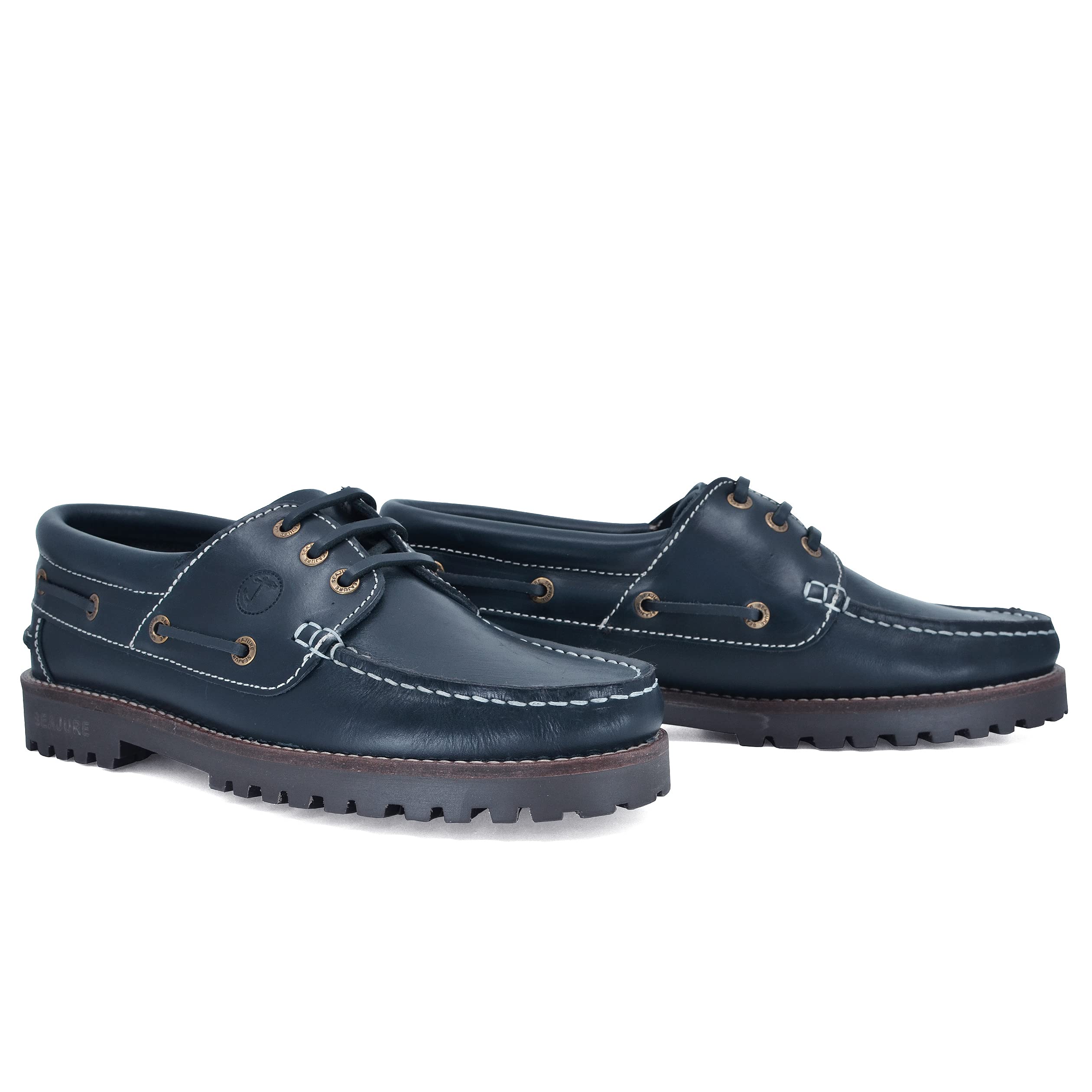 Seajure Damen Bootsschuhe Lubmin Marineblau Leder