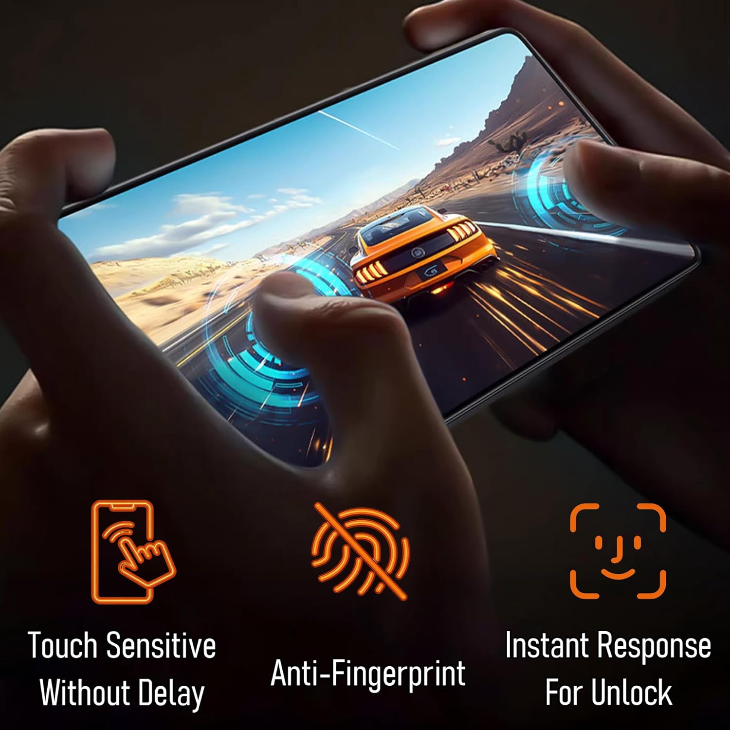 3 Pack Privacy Phone Screen Protector of 4-Way-360° Anti-Spy Tempered Glass, Unbreak Military Grade Drop Protection, 3D Curved Full Edge Coverage, Sensitive, Anti-Fingerprint, Bubble Free with Easy Install Toolkit For iPhone 16 Pro Max