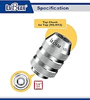 Vista 20 de LABEAR Mandril de grifo intercambiable DR M3 ~ M8 de 1/4 "DR M3 ~ M8, enchufe de grifo ajustable, enchufe