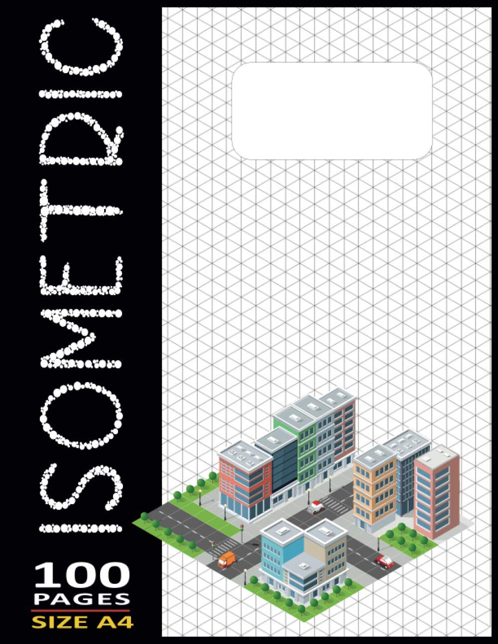 Triangle Paper Isometric Pad Large A4 8.5"X11" Inches - 100 Numbered-Page