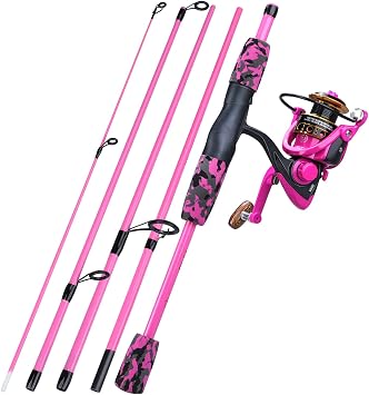 Spinning Fishing Rod,5-Piece Portable Fishing Pole and Reel Combo for Boys,Girls and Adults