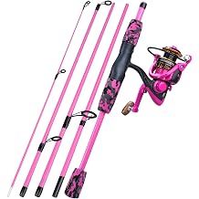 YONGZHI Spinning Fishing Rod,5-Piece Portable Fishing Pole and Reel Combo for Boys,Girls and Adults