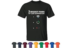 Humorous Tee for Gen Z Managers Coping with Modern Worries: Dodgy Wi-Fi, Battery Life Blues