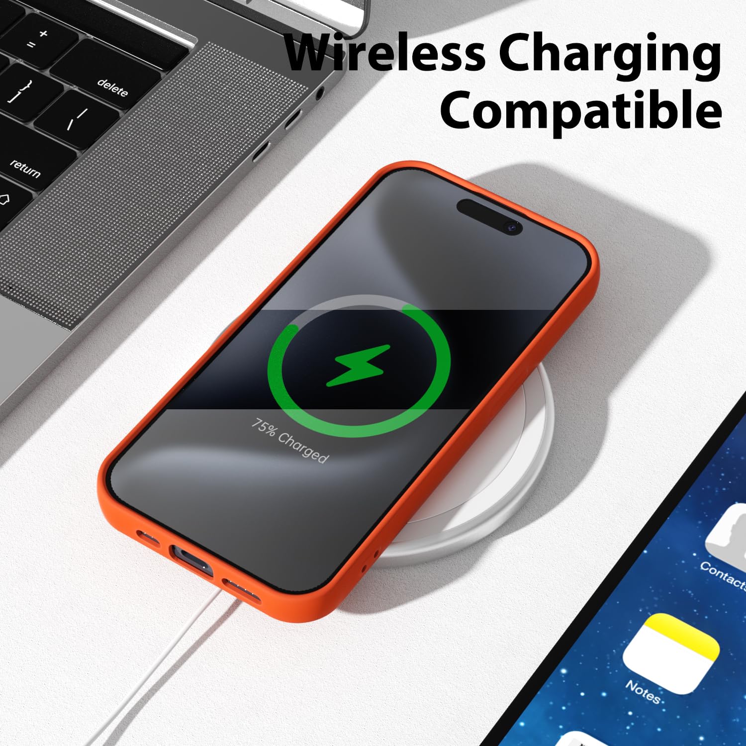 oakxco Etui na telefon iPhone 15 Pro, płynny silikon, urocze, cienkie, cienkie, miękkie, gumowe żelowe, dla kobiet mężczyzn, gładkie, matowe, jednokolorowe, jasne kolory, proste etui z osłoną aparatu