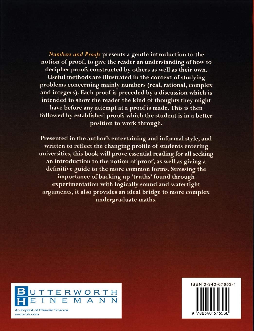 Numbers & Proofs (Mathematics Series)