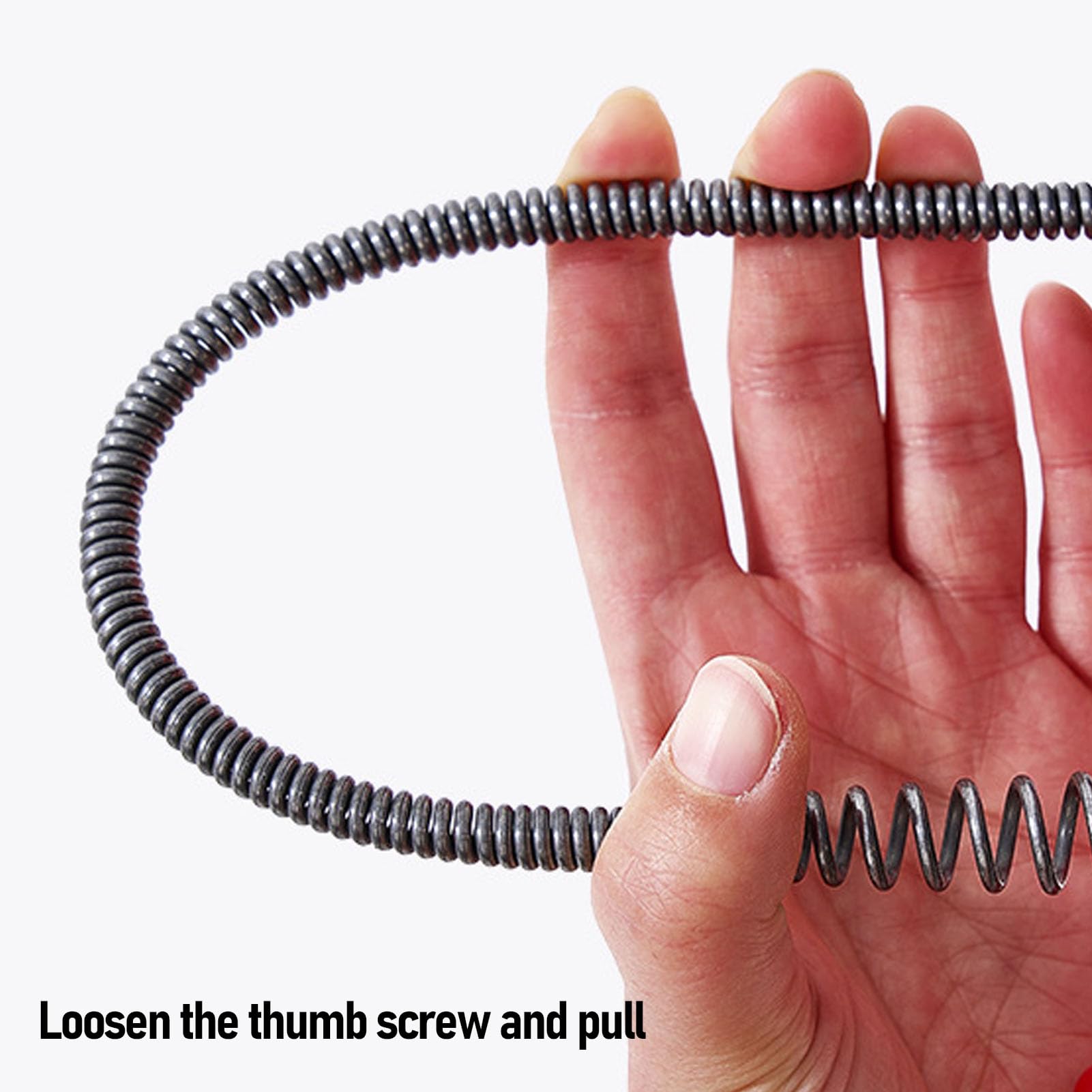 Generic Desatascador de Fregadero Flexible de Acero Al Manganeso 65 de Serpiente de Plomería con Taladro para Uso Doméstico, 1 Serpiente de Drenaje, 1 (Resorte de 10 m.)