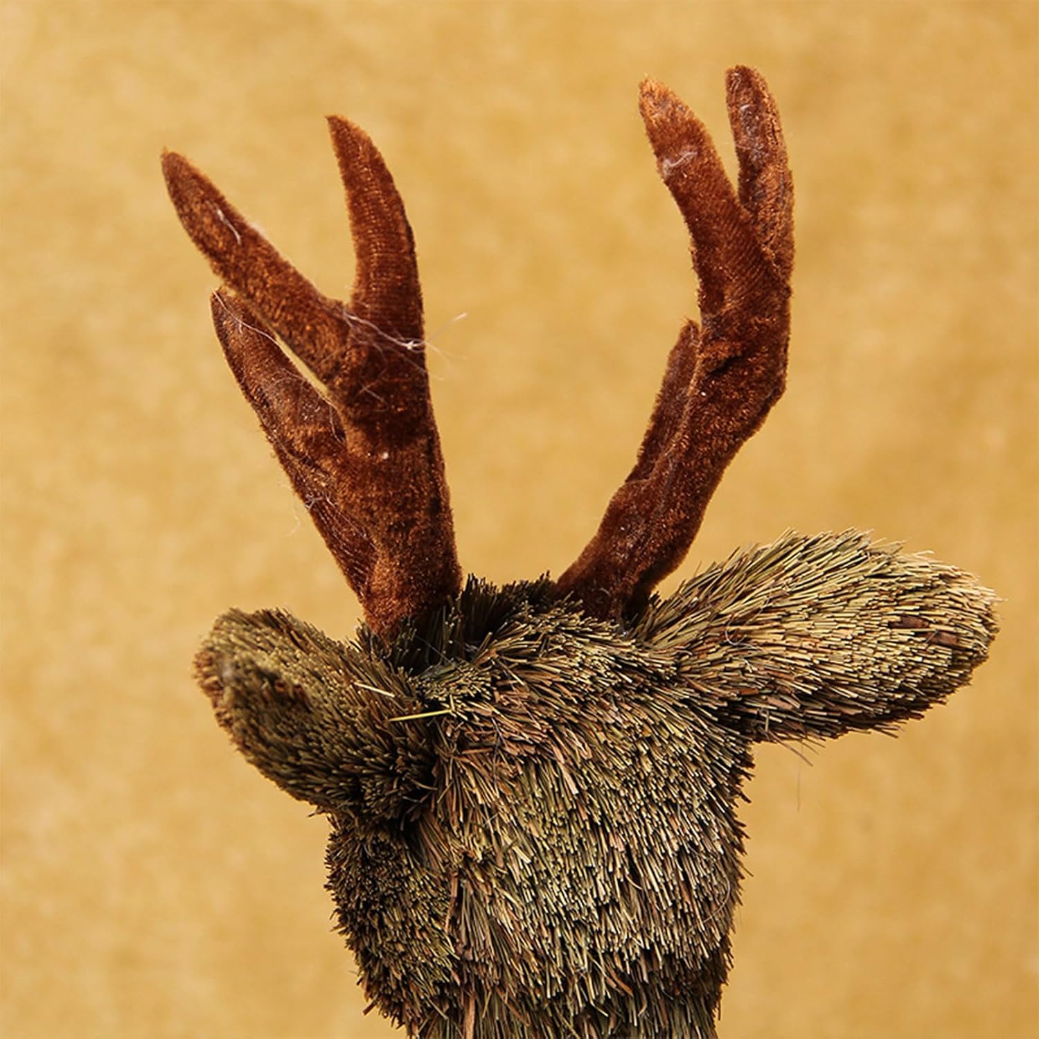 Straw Lower for Head Ornament Standing Deer for Doll Animal Figurine Christm