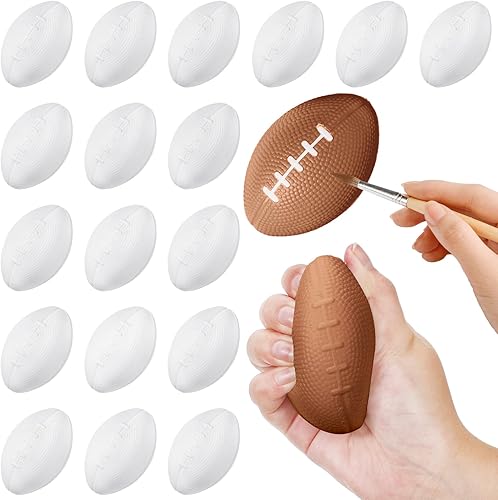 Poen Pelota deportiva blanca mini de espuma para fútbol y fútbol, bolas decorativas de recuerdos de fiesta para niños y niñas adultos, regalos de