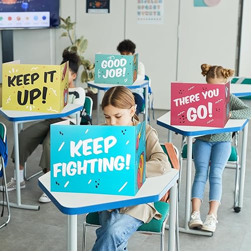 Miniatura 4 de Crtiin 24 carpetas de privacidad para estudiantes, separadores de escritorio estándar para la escuela, cartón para prueba, protector para aula,