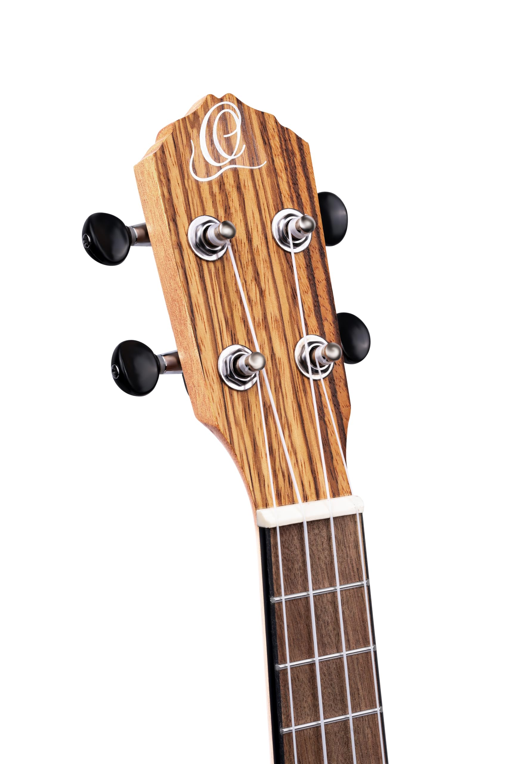 Ortega Guitars Konzert Ukulele Elektro-Akustisch – Timber Series – Inklusive Gigbag – Zebrano, Natur (RFU11ZE)