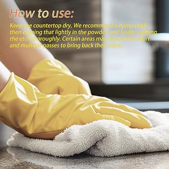 Marble Polishing Powder & Compound - Granite Countertop Polish, Etch & Scratch Remover, Stone Cleaning Powder & Cleaner for Marble Polish & Restoration (16 oz)