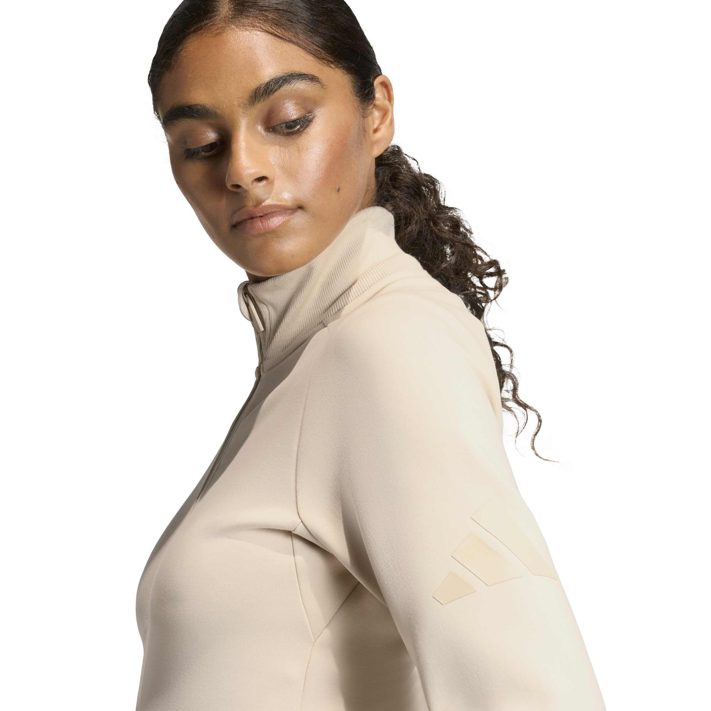 adidas Kobiety Soft Lux Slim Track Top Sweatshirt, Crystal Linen, XL