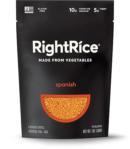 RightRice - Español 7 onzas paquete de 1 - Hecho de verduras - Alto en proteínas vegano sin OMG sin gluten