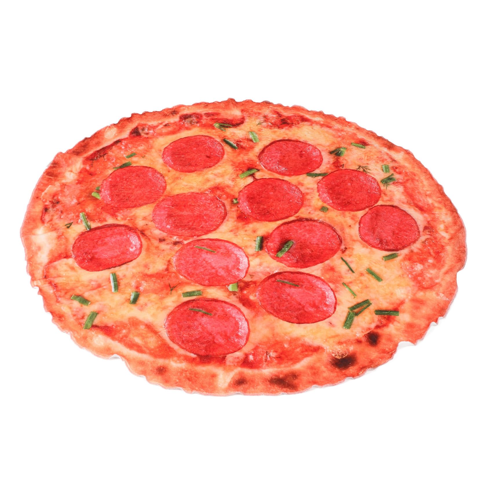 Manta de franela para aire acondicionado redonda y cálida estampado pizza