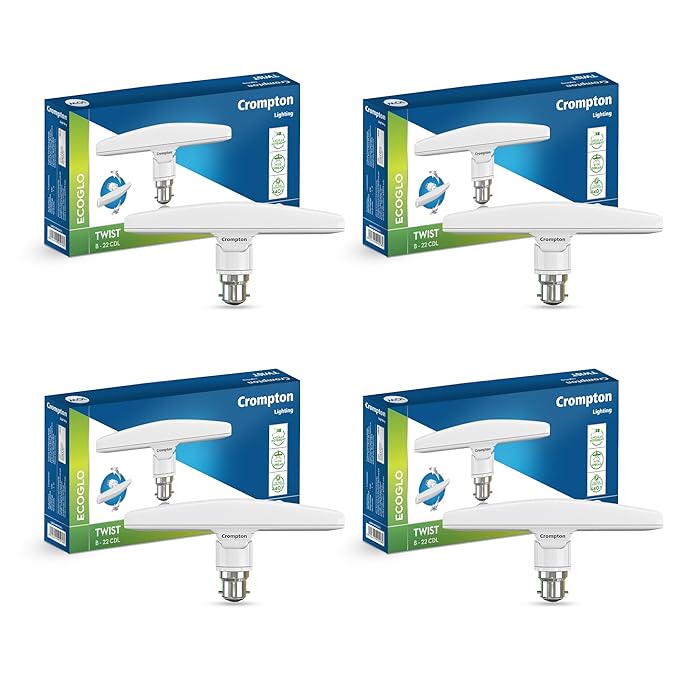 Crompton Twist - T Lamp, 10 w (Cool Day Light), Pack of 4