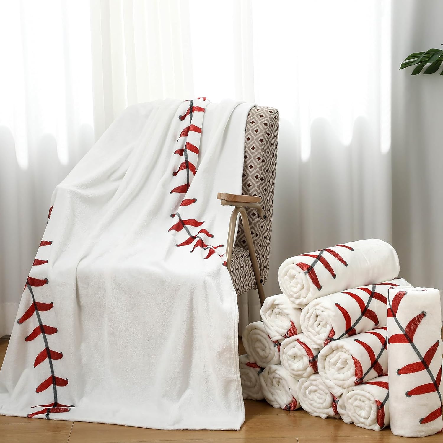 12 Pcs Soccer Blanket Gifts Bulk for Team Girls Boys Sport Throw Air Conditioner Blanket for Teens Sport Lovers Gifts Bedroom Living Room School Match Award Prize, 40x60 Inch