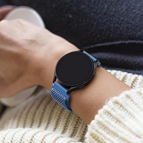 Miniatura 7 de Amzpas Correa de nailon de liberación rápida de 0.787 in y 0.866 in, correa de repuesto suave y transpirable para Samsung Galaxy Watch