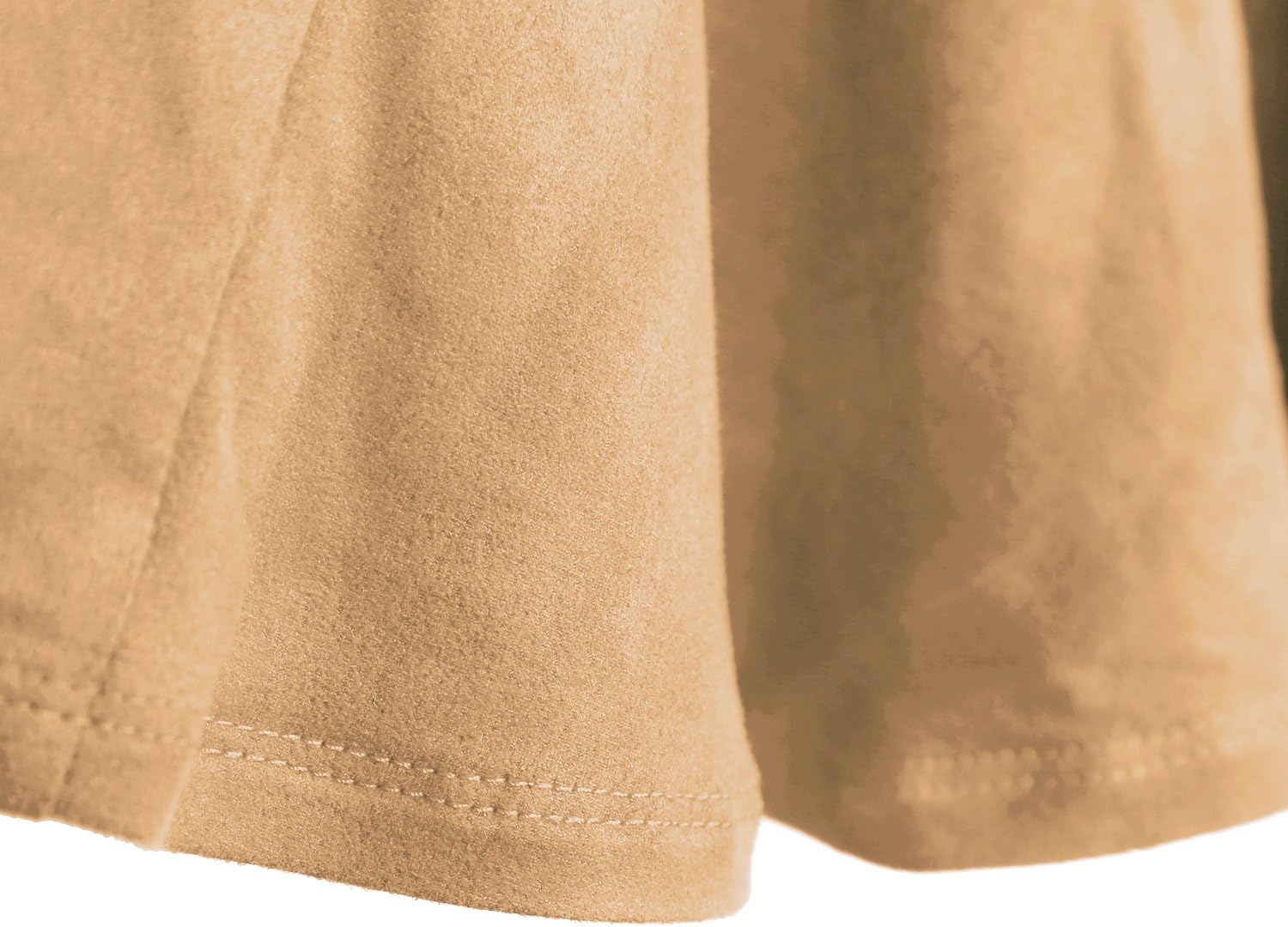 Urban CoCo Women's Faux Suede Elastic Waist Midi Long Skirt A Line Women Flowy Fall Winter Skirts - Image 5