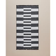 English Home Ottica Woven Rug Anthracite