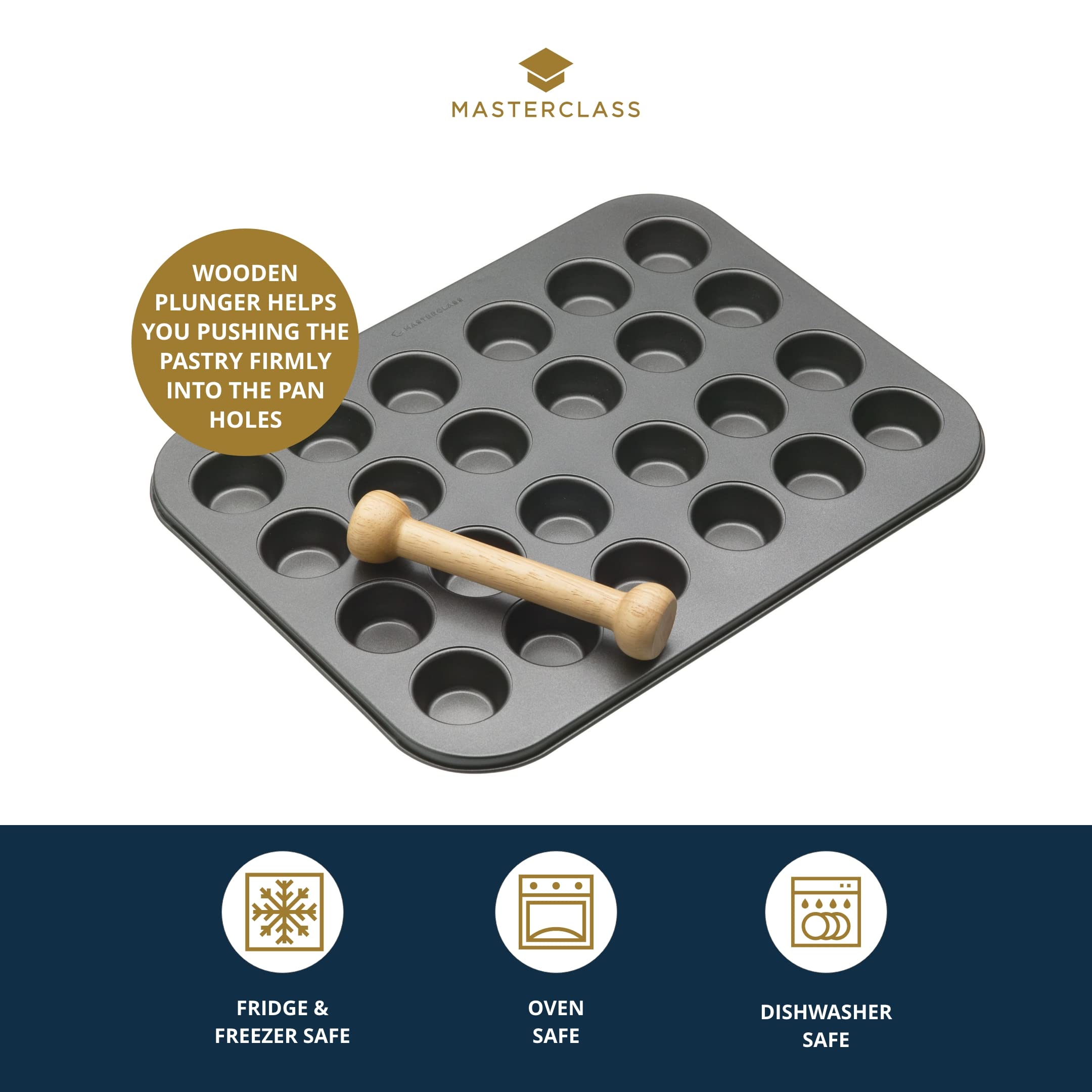 Masterclasswooden Pastry Tamper For Easily Press Dough