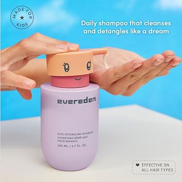 Evereden Shampoo Hair Detangler for Kids (6.7 fl. oz.) & Conditioner Refill (16.9 fl. oz.): Clean & Vegan Kids Haircare - Argan Oil & Plant Peptides - Stubborn Knot Buster - Any Hair Type - Ages 3 Up