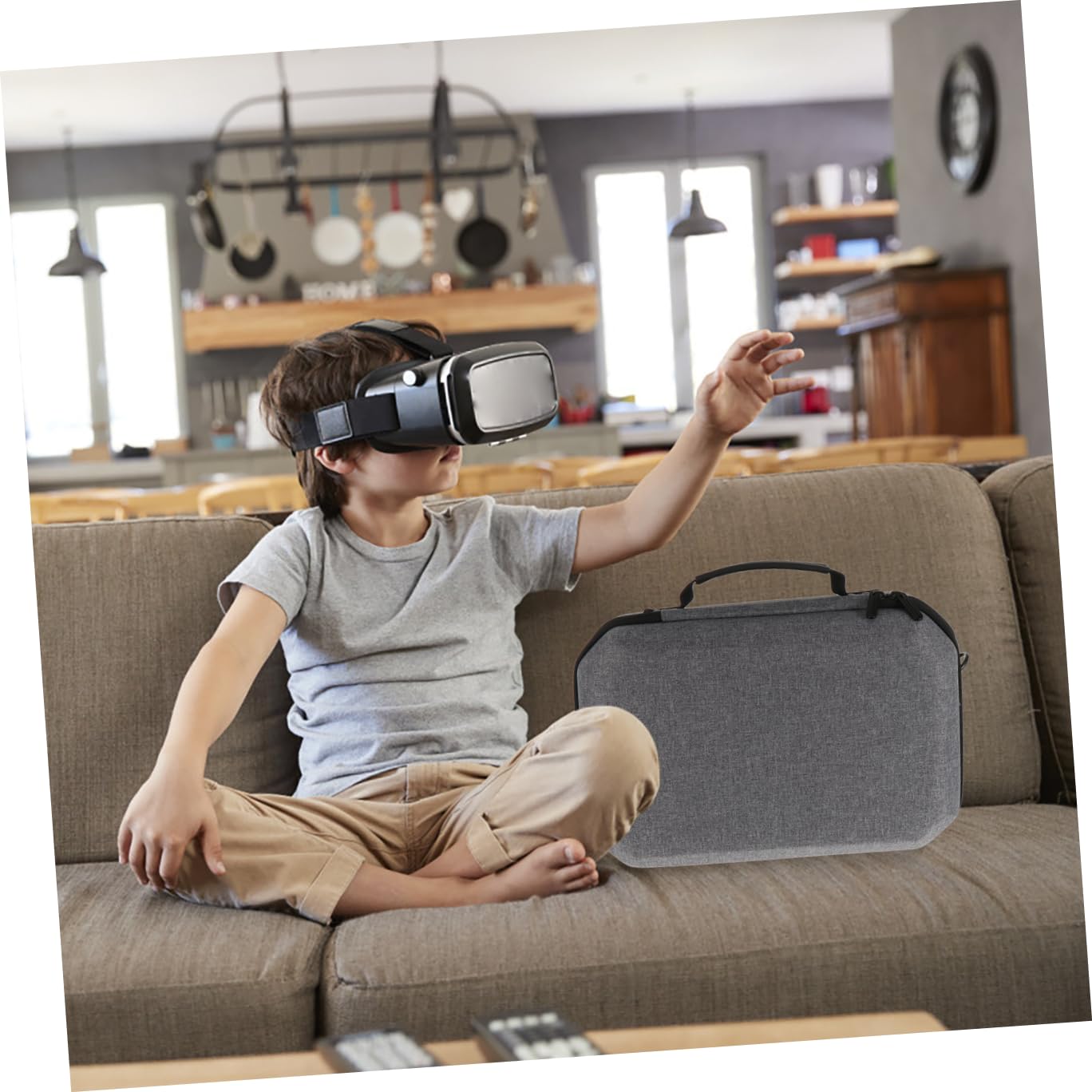 BESTonZON Caja De Almacenamiento para Gafas VR Estuche Portátil Resistente Compatible