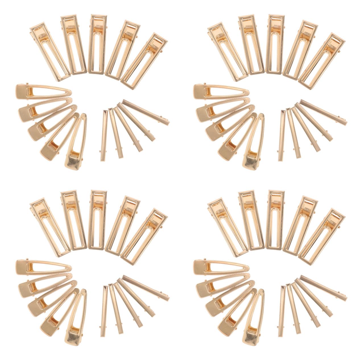 Healeved 60 pezzi Fermagli Capelli Coccodrillo in Metallo Dorato Clip per Capelli Fai da Te per Ragazze e Donne Accessori Leggeri e Comodi per Styling e Trucco