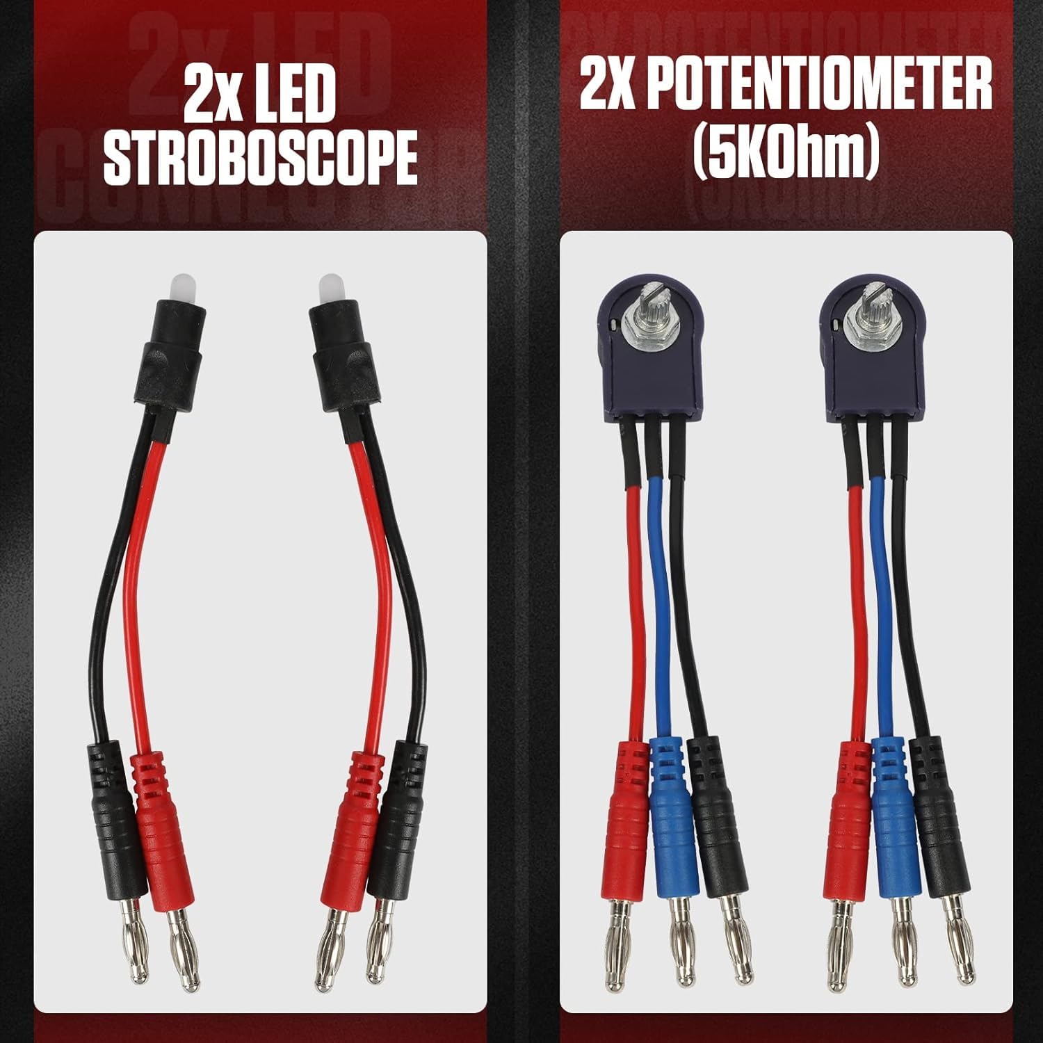 Multimeter Test Leads Kit 104 pcs Automotive Circuit Test Leads Relay Tester Electrical Test Back Probe Set Wire Connector with Gold-Plated Multimeter Probes,Alligator Clips,Test Hooks