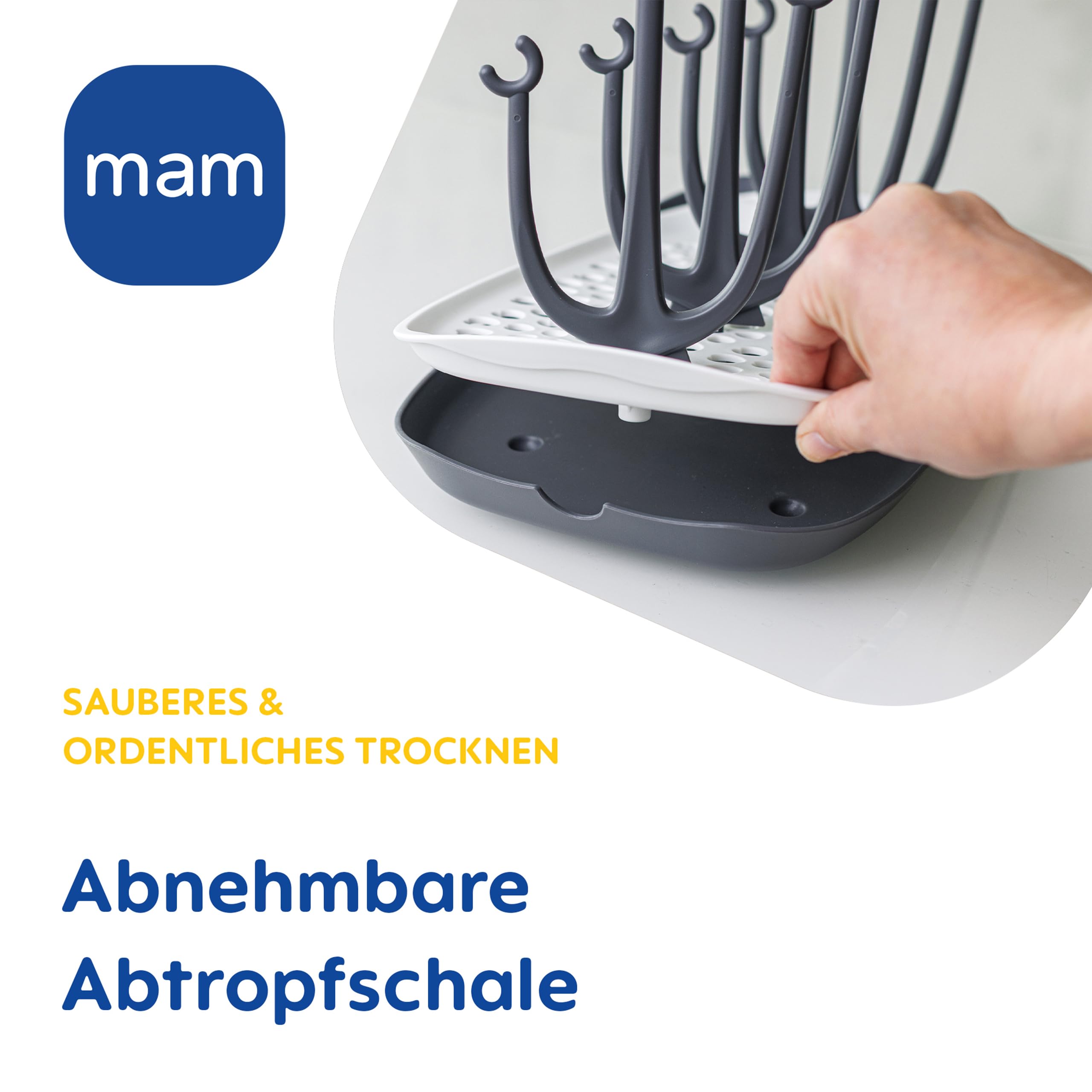 MAM Easy Start Anti-Colic Set inkl. Trockengestell | 0+ Mon | Babyflaschen-Set | 96% Hebammen-Empfehlung | 80% weniger Koliken | 2 Trinkflaschen & 1 Schnuller | beige