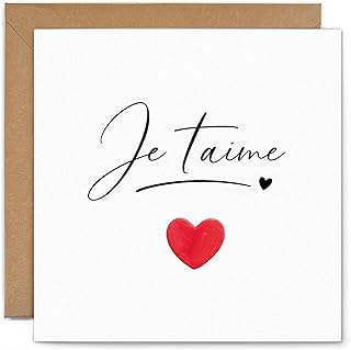YISCOKO saint valentin femme Avec enveloppe cadeau-je t'aime Carte pour homme carte saint valentin femme（15cm*15cm）