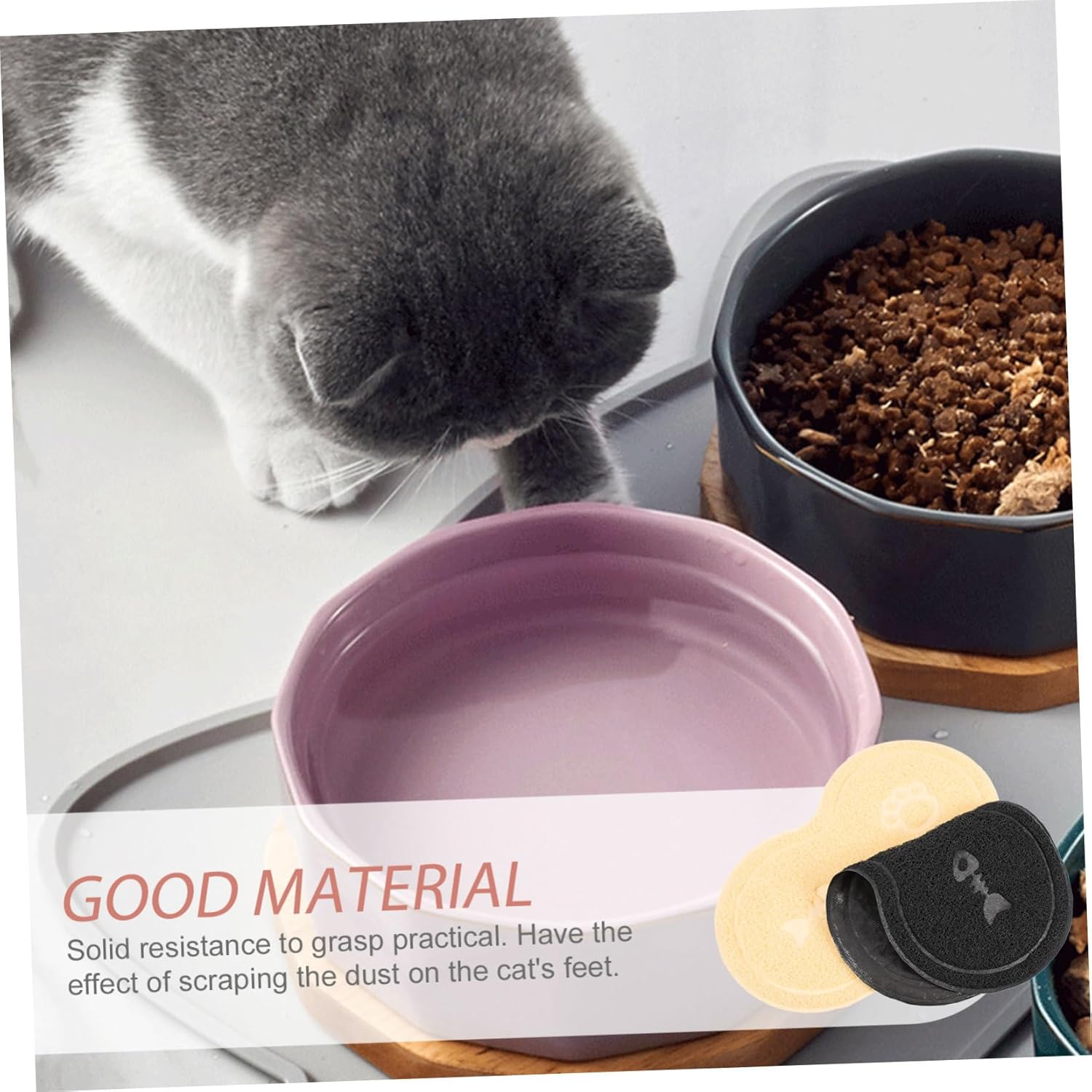 DOITOOL Litter Boxes 10 Pcs Cat Litter Mat Pet Catcher Litter Tray Easy Water Cat Dog Food Mats Cats and Dogs Portable