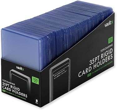 Vault X 35pt Toploaders 100 Pack 3" x 4" Rigid Card Holders for TCG